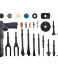 Heavy Duty Air Hammer Chisel Kit with 19 Piece Pneumatic Hammer Set 2100 BPM 10 cm Stroke Auto Body Repair Metal Cutting Scraping