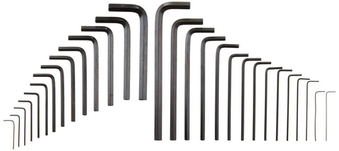 30 Piece Hex Key Wrench Set With SAE And Metric Sizes From Tiny 0.028 Inch Up To 0.078 Inch And 0.7mm To 10mm Chamfered Ends