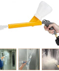 Badass Portable Electric Electrostatic Powder Spray Gun Kit With Slick 10 To 15 Psi Performance and Five Stage Build, close-up with powder spray.