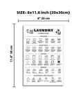 Laundry Symbols Sign And Stain Removal Guide Magnetic Cheat Sheet For Wall Art Decor Eight By Eleven Point Eight Inch
