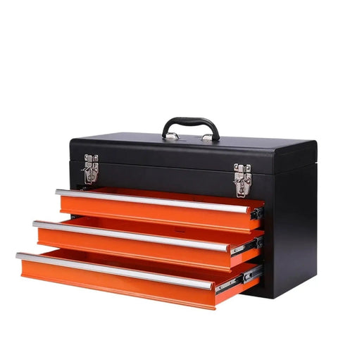 Kickass Iron Drawer Organizer Built As A Steel Parts Box With Low Friction Casters And Desktop Sorting Trays To Keep All Hardware Tight And Fully Functional, featuring open drawers.