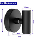 Size dimensions of Suction Cup Hooks For Shower And Bathroom With Vacuum Lock Pro Seal Technology, showing measurements with arrows.