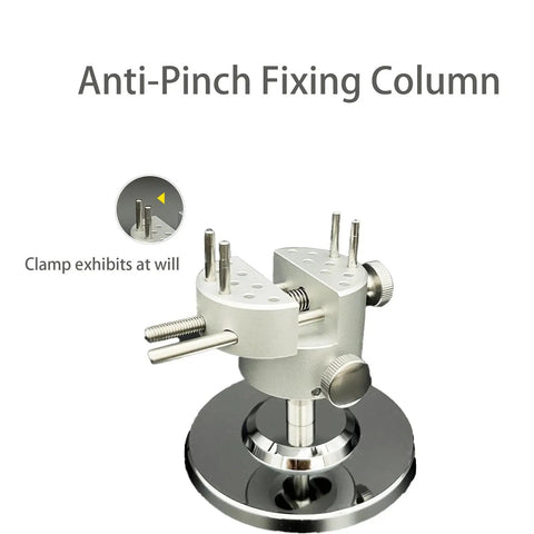 2.5 Inch Mini Vise With 360 Degree Swivel Base Aluminum Alloy Tabletop Vise For Jewelry Making Watch Repair And DIY Projects Precision Fine Detail Grip CNC Friendly Anti Slip Pin Vise Protection Durable And Compact, anti-pinch fixing column