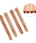 Heavy Duty 4 Pack TIG Welding Torch Collets Kit 10N22 Through 10N25 fits WP17 WP18 WP26 copper gas lens nozzles for welding