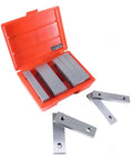Precision Machinist Parallel Sets Eight Pairs One Half Inch Thick Six Inch Long Alloy Steel Parallels For Layout And Setup Pro Grade Tooling With Five Sixteenths Inch Holes And Three Eighths Inch Holes EG06 0428 in a red case
