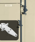 Heavy Duty T Type Door Hinges For Industrial Enclosures And Equipment, rugged metal cabinet hinges with screws displayed