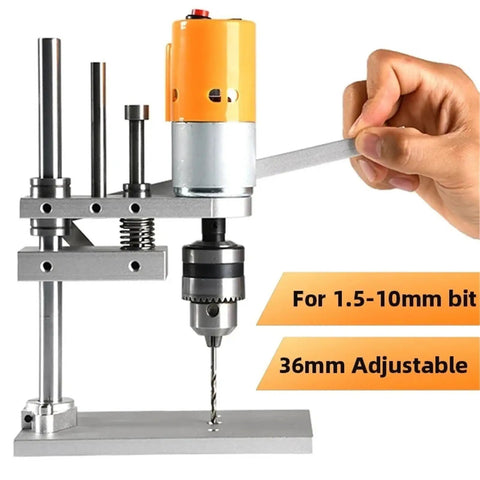 Compact Metal Lathe And Bench Drill Table Combo For PCB Drilling Woodworking Home Projects Desktop Mini Machine with adjustable drill.