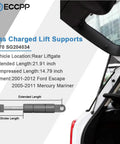 Rear Liftgate Lift Supports Set Of 2 For Ford Escape 2001-2012 And Mercury Mariner 2005-2012 Gas Shocks Struts shown in use on vehicle