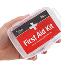 DMI 76-Piece First Aid Kit in portable water-resistant case with red label