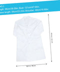 Unisex White Lab Coat With Pockets For Medical Pros And Students, Durable Cotton Doctor Coat With Long Sleeves, Classic Collar, Size L.