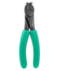 Pro Grade Heavy Duty Precision Cable And Tubing Cutter Up To 0.5 Inch Diameter 6 Inch Chrome Plated Carbon Steel Tool With Cushioned Anti Static Grip For A Smooth Shear Cut On Wires And Tubing Made In Italy with green cushioned grips