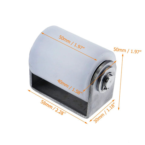 Slide Gate Guide Roller With Post Welded Bracket 1.6 Inch Diameter Heavy Duty Ball Bearing Nylon Wheel And Bracket Assembly