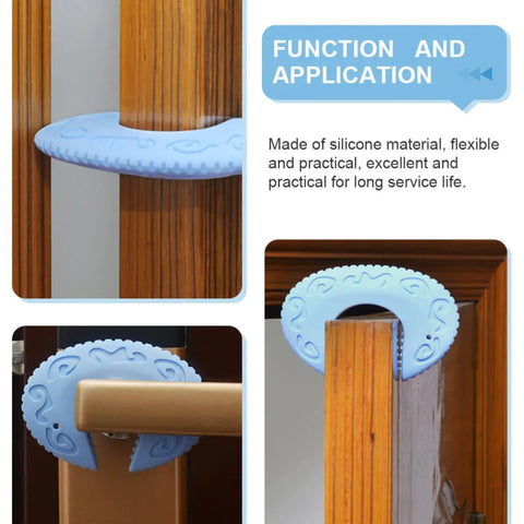 3 Pack Silicone Door Stopper Set For Safety Anti Skid Hold Doors Steadily And Prevent Slamming Dope Durable Quiet Operation