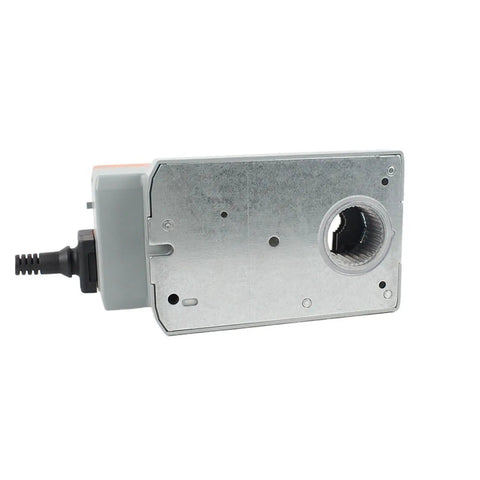 LMQ24A Damper Actuator With Straight Up Reliable 4Nm Torque Zero Hassle Setup And Rock Solid Durability Ideal For HVAC Airflow Adjustment Built Damn Tough, side view.