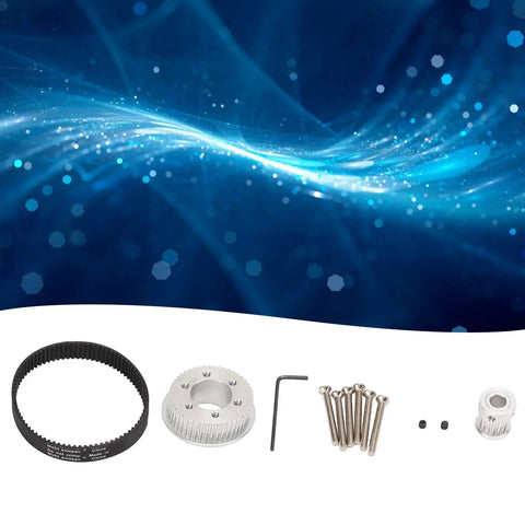 Beefy Aluminum Alloy Synchronous Gear And Belt Kit For Electric Skateboards With A 3 To 1 Gear Ratio Display