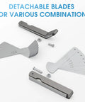 Dual Marked Feeler Gauge Kit With 32 Blades And 16 Offset Pieces Measures 0.0015 To 0.035 Inches And 0.005 To 0.020 Inches