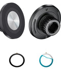 Car Phone Mount Magnetic Base With 17mm Ball Head Socket Joint For iPhone MagSafe Case 15 14 13 12, features black and silver rings