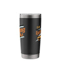Gyrocopter Gyroplane Lover Flyin Insulated Stainless Steel Tumbler For Autogyro Pilots And Aviation Enthusiasts Double Wall Keeps Coffee Cold Or Tea Hot On Flight, black design with text.