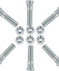 Six Sets Of Wheel Studs With Nuts For Trailers 2000 Lb To 3500 Lb Axles With 1/2-20 UNF Thread 0.54 Inch Spline