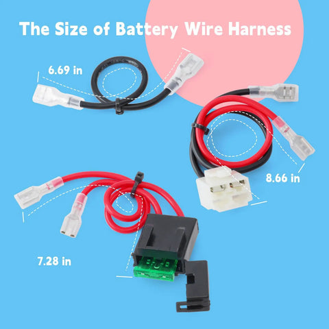 MX650 Battery Wire Harness For Razor MX350 MX400 MX500 Electric Dirt Bikes And Quad Dune Buggy FourPole ThreeWire Plug And Play Upgrade For Smooth Power And Solid Connections