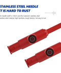 Two Pack P5010 Puncture Probe Wire Piercing Test Clip Automotive Electrical Testing Kit, red probes, stainless steel needle