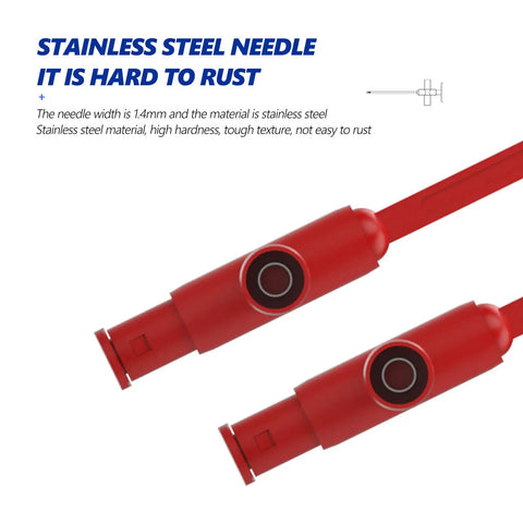 Two Pack P5010 Puncture Probe Wire Piercing Test Clip Automotive Electrical Testing Kit, red probes, stainless steel needle