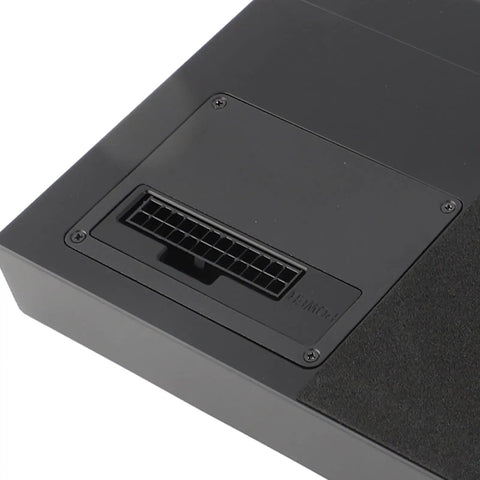 Straight Fire External Gpu Docking Station Built Heavy For Maximum Gaming Punch With Ultra Speed Usb40 Port showing rear connections.
