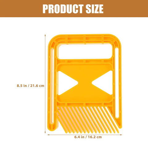 Heavy duty yellow featherboard kit for table saw safety setup, measuring 8.5x6.4in, designed for secure wood pressing.