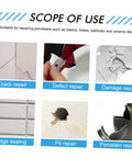 Images showcasing the Two Piece Tile Repair Kit With Pro Grade Ceramic Paste Quick Dry Grout Filler for various surface repairs.