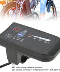 Power Display Meter For E Bikes With 5 Pin LED Interface, 36V Compatibility, Rugged ABS Housing, Weatherproof Cycling Gauge.