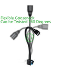 Heavy Duty LED Magnetic Work Light With Rock Solid Kickass Magnet Grip And Flexible Gooseneck IP65 Waterproof 9 Watt 900 Lumen showing 360-degree flexible neck.