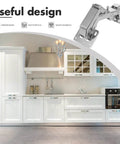 Heavy Duty Hidden Door Hinges 170 Degree Wide Angle Thick Door Hardware 2 Pack With Screws for Kitchen Cabinet Installation