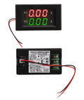 Killer Heavy Duty Dual Digital Display DC Voltmeter And Ammeter Combo Reading 0 To 300V Up To 50A IP67 Weatherproof showing dual readings.