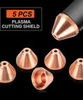 Precision Copper Plasma Cap For Thermal Dynamics Cutting Torch Consumables 5 Pack Heavy Duty Replacement Part for 5 copper plasma cutting caps.