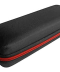 Black Rugged Hard Case For MLM2PRO Golf Launch Monitor With Waterproof EVA Shell And Shockproof Protection with red zipper