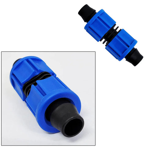 Blue connector from 40-Piece Drip Irrigation Coupling Set With Four Connector Types for 5/8 Inch Tubing Leak-Proof Plastic Irrigation Tools