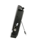 Side view of No HDD No Mouse No Power Adapter NVR System 12 Inch LCD Wireless WiFi 8 Channel Security Recorder with ports visible