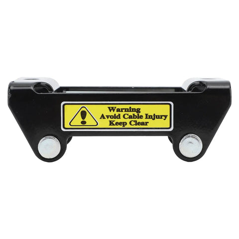 Beefy 2000Lb Winch Roller Fairlead For ATV UTV And Truck Heavy Duty Electric Winch Cable Guide With Erosion Proof Steel Frame For Tough Recovery And Load Bearing, black steel front view