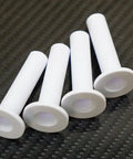 Four white plastic inserts for adjustable bed frame guard rail insert sleeve collar for Leggett and Platt, no tools required.
