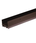Close-up of Vinyl Slide-On Door Bottom for Metal and Wood Doors 1-3/4 Inch Thick 36 Inch Long Brown Insulates Tight with screw opening