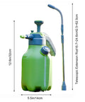 Half Gallon Automatic Pressure Sprayer With Straight And Adjustable Curved Extension Poles Explosion Proof Design Fine Mist Sprayer