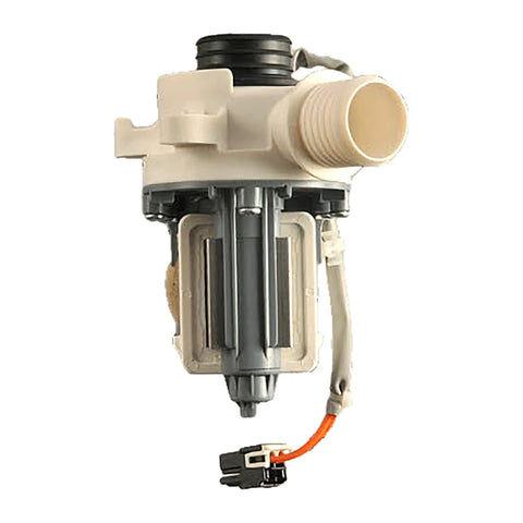 Washer Drain Pump Assembly OEM Replacement For Compatible Washers - Easy No Fuss Install, Efficient Water Removal During Drain Cycle, Durable, Keeps Laundry Moving. White plastic drain pump