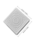 Square Stepping Stone Mold 37x37x6.5cm Reusable Concrete Paver Mold For Garden Pathway Patio And Lawn, detailed design view
