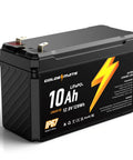 12V 10Ah LiFePO4 Battery With Built In BMS IP67 Waterproof Deep Cycle Over 5000 Cycles For Power Wheels Solar Marine Ride On