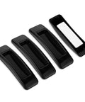 Self Stick Cabinet Handles 4 Pack Black Plastic Drawer Knobs For Cabinets Wardrobes Sliding Doors And Windows Multipurpose Adhesive Mount