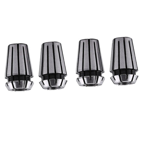 Four collets from 15 Piece ER11 Spring Collet Set Pro Grade High Precision 65Mn Spring Steel For CNC Milling And Engraving Tools