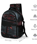 Thorny Wet Rose Printed Unisex Backpack With Big Capacity Durable Polyester Breathable Comfort Sturdy Zipper Everyday Carry Daypack