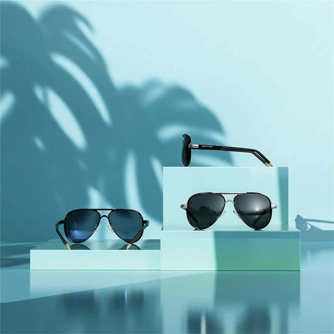 Dope Polarized Aviator Driving Sunglasses For Men And Women With Metal Frame Ultralight Silver And Black Gray Lenses UV400 Outdoor Eyewear
