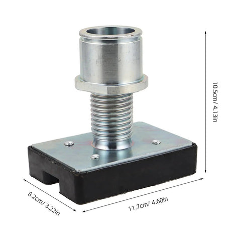 Heavy Duty Rubber Lift Tray Pad With Enhanced Load Distribution And Wear Resistance For Car Shops Off Road Gear And Heavy Maintenance Tasks showing alloy steel construction and high foot pads.