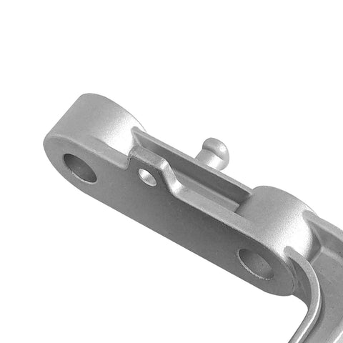 Durable Exhaust Bracket Isolator Hanger Kit For Ram 1500 2019 To 2025 Trucks With V6 Or V8 Engines To Swap Out Rattle And Keep Your Ride Smooth As Butter With This Solid Upgrade, silver metal hanger bracket close-up